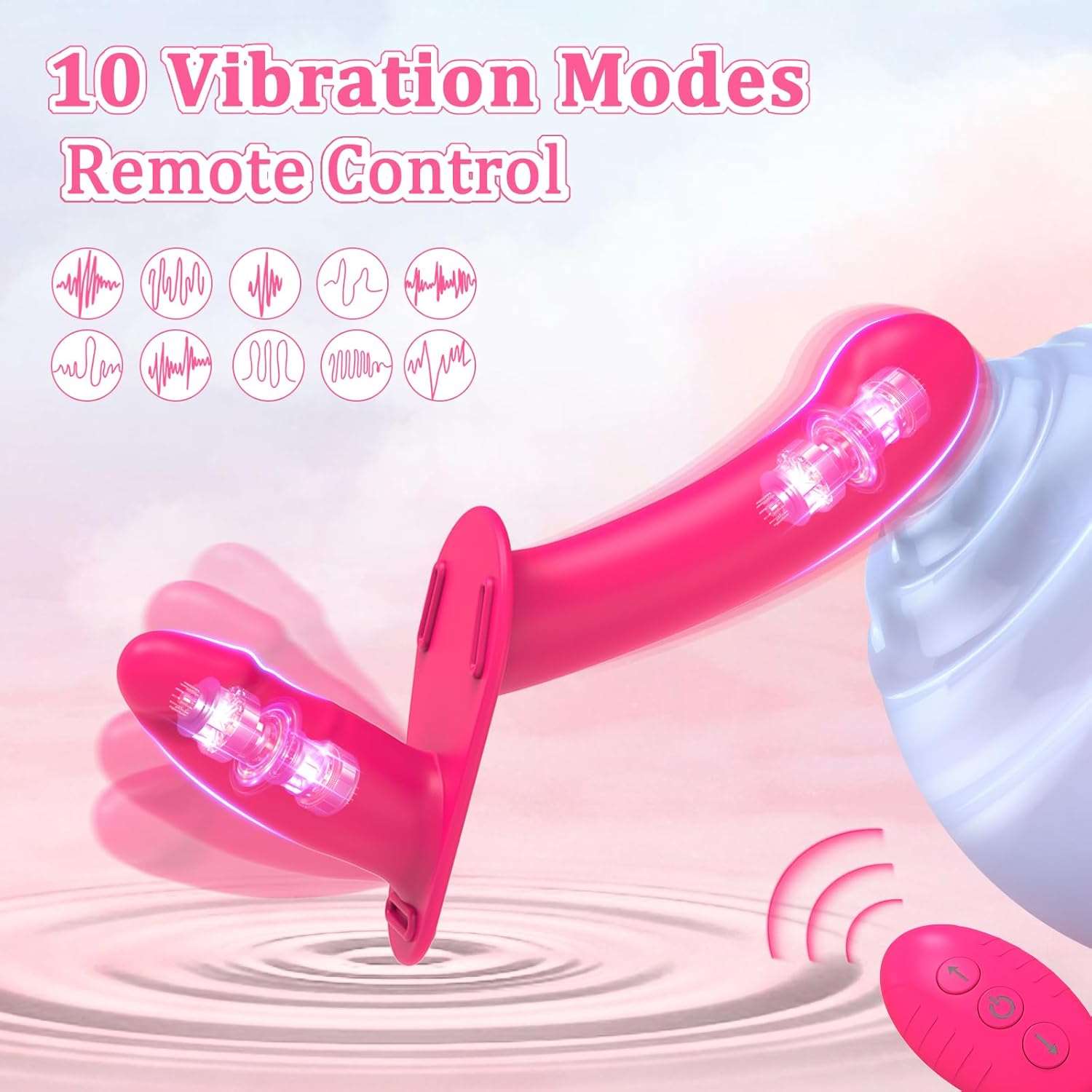 WireX Remote Control Strap On Dildo Vibrator - SinfulX