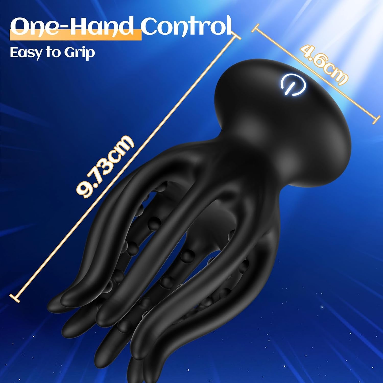 Male Sex Toys for Men Tentacle Shaped Penis Vibrator - Male Masturbator Couples Sex Toy with 10 Vibrating 360° Wrapping for Glans Clit Nipple Stimulation, Handheld Adult Toys for Men Women - SinfulX - 