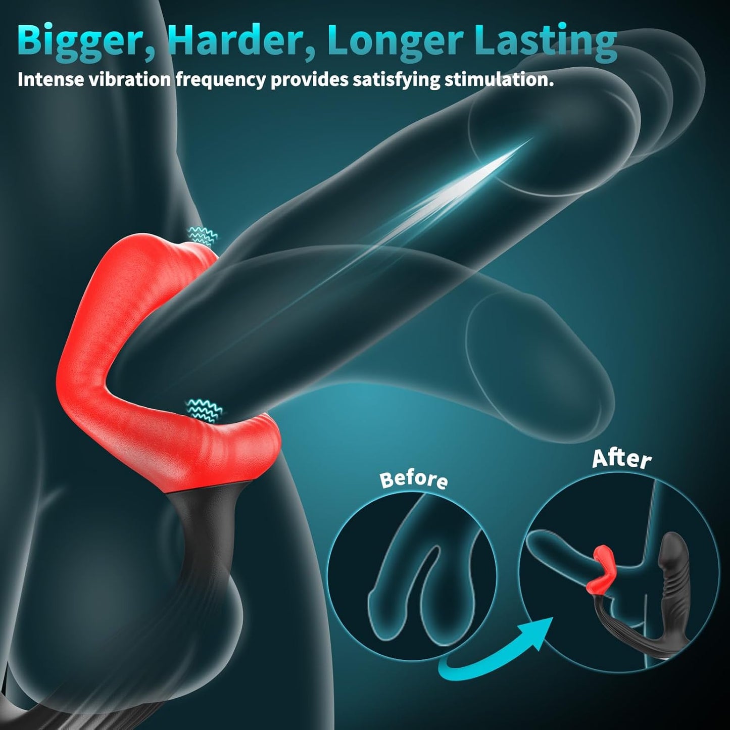Prostate Massager Anal Vibrator, 9 Modes Thrusting Butt Plug & Vibrating Cock Ring Adult Sex Toys, P Spot Massager App Remote Control Male Sex Toys for Men, Dildo Vibrator for Women Couples