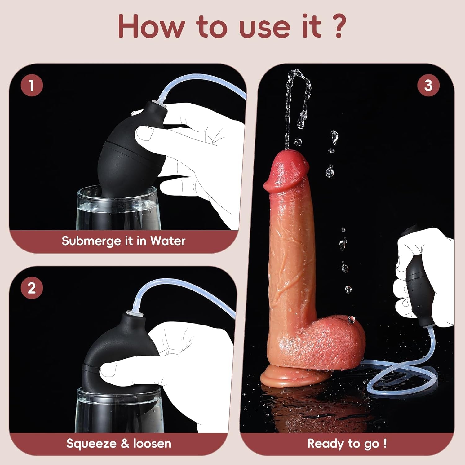 Squirting Dildo Ejaculating Dildo Ejaculating Toy Realistic Dildos Strong Suction Cup Real Skin Soft Silicone Dildos Sex Toys for Women Men Adult Toys - SinfulX - 