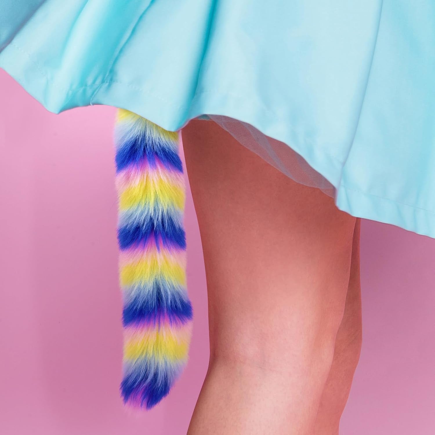 CandyFox Black Silicone Fox Tail Plug Colorful 15.7" - SinfulX - 