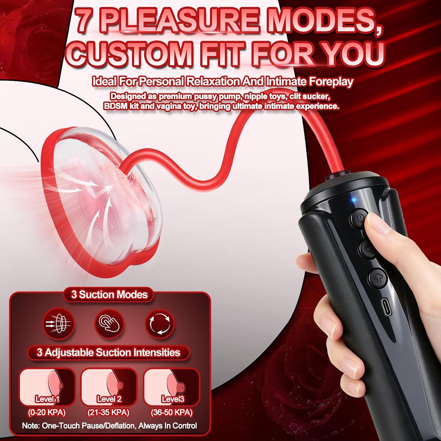 ThrallX Automatic Pussy Pump | Clit & Nipple Sucker Set