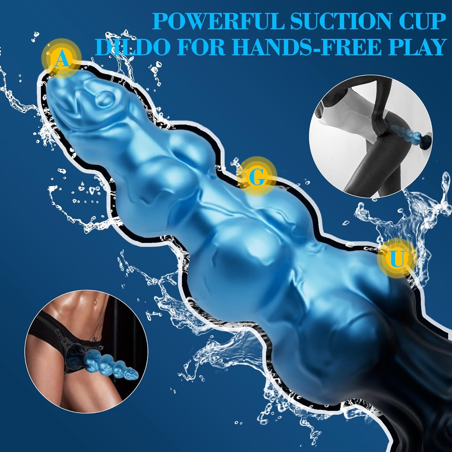9.6" Huge Monster Dog Knot Dildo - Giant Fantasy Horse Silicone Dildos for Anal & G - Spot, Massive Knotted Dragon Sex Toys Prostate Massager with Strong Suction Cup, Adult Toy for Men Women Couples - SinfulX - 