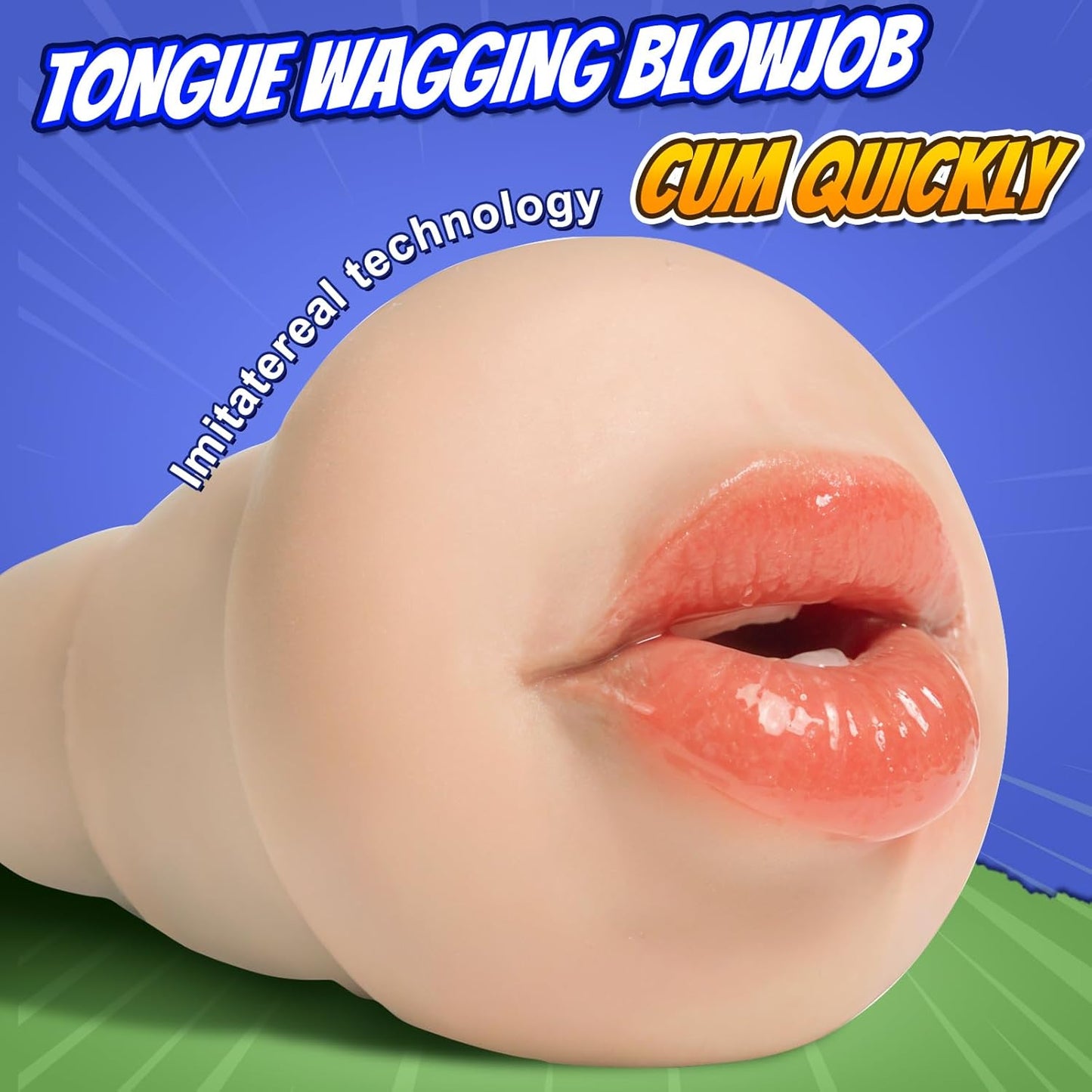 Pocket Pussy Sleeve Adapted to Any Penis Pump or Male Masturbator, Mouth Shaped, Adult Sex Toy, Washable and Portable, Flesh - SinfulX - 