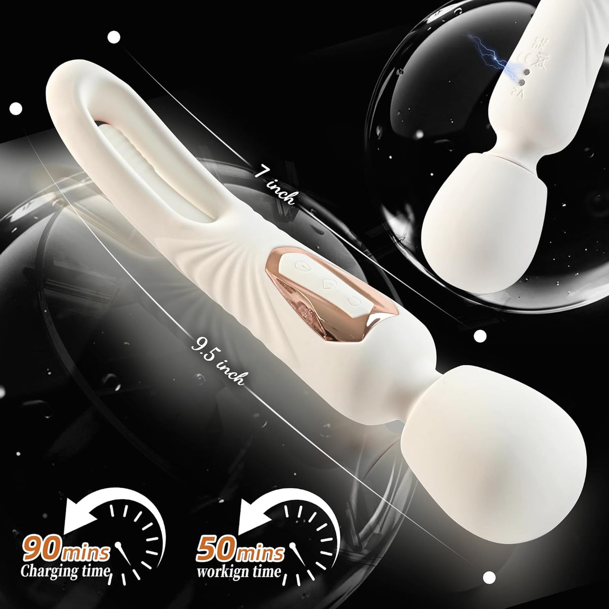 FlexWand Dual - Ended Flexible Wand Vibrator 10 Flapping 7 Modes - SinfulX - Personal Care > Sexual Wellness > Flapping/Tapping Vibrator