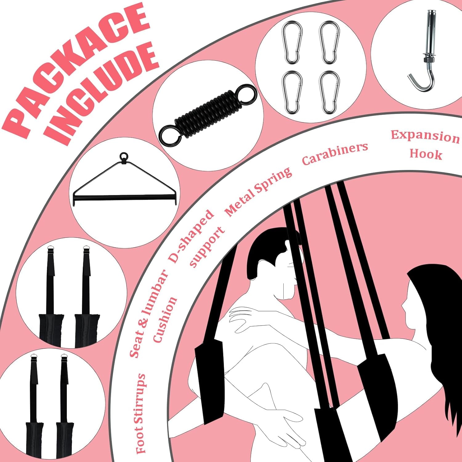 AerialisX 180° Spinning Sex Swing 800lb Ceiling - SinfulX - Personal Care > Sexual Wellness > Sex Swing