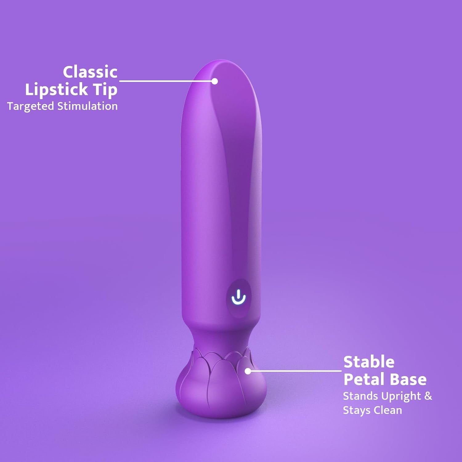 VioletLuxe Bullet Vibrator 10 Modes Waterproof Silicone Rechargeable - SinfulX - Personal Care > Sexual Wellness > Bullet Vibrator