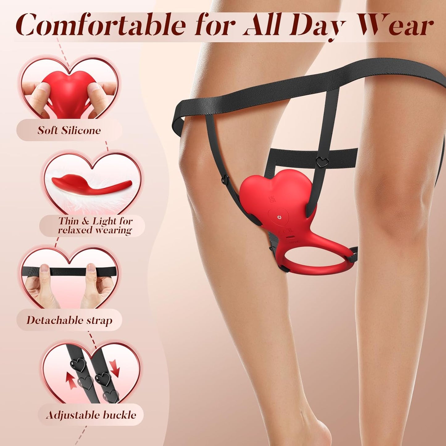 SilkLink Wearable Cock Ring Clit Stimulator Remote 10 Modes - SinfulX - Personal Care > Sexual Wellness > Couples Cock Ring
