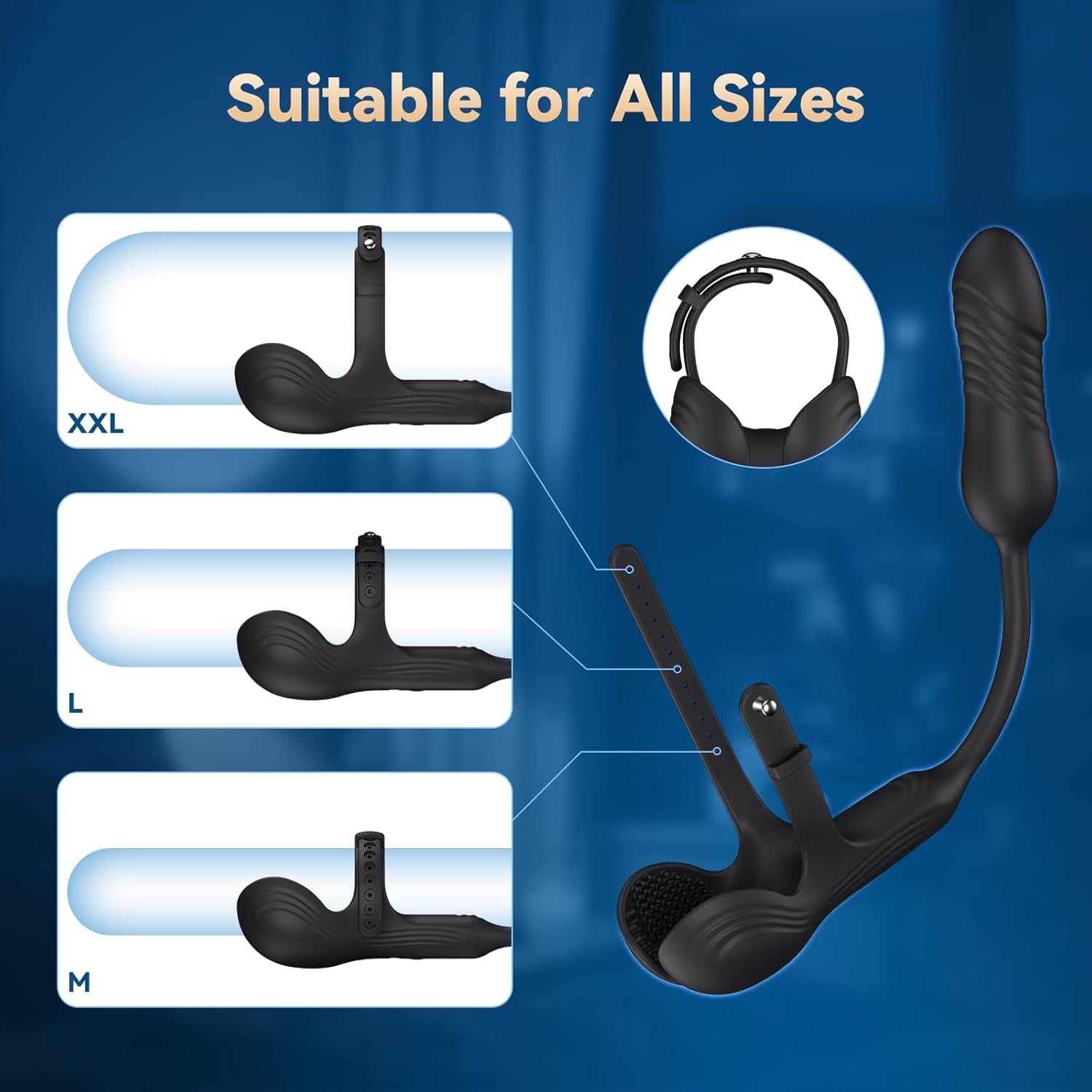 DominusCore Thrusting Prostate Massager Cock Ring 10 Modes - SinfulX - Personal Care > Sexual Wellness > Prostate Massager Cock Ring