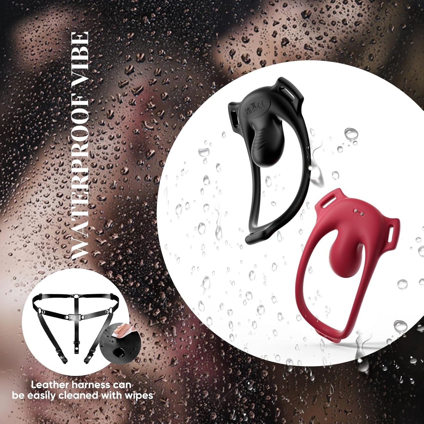 NoirControl Cock Ring Clit Vibrator Remote Harness 9 Modes - SinfulX - Personal Care > Sexual Wellness > Couples Cock Ring