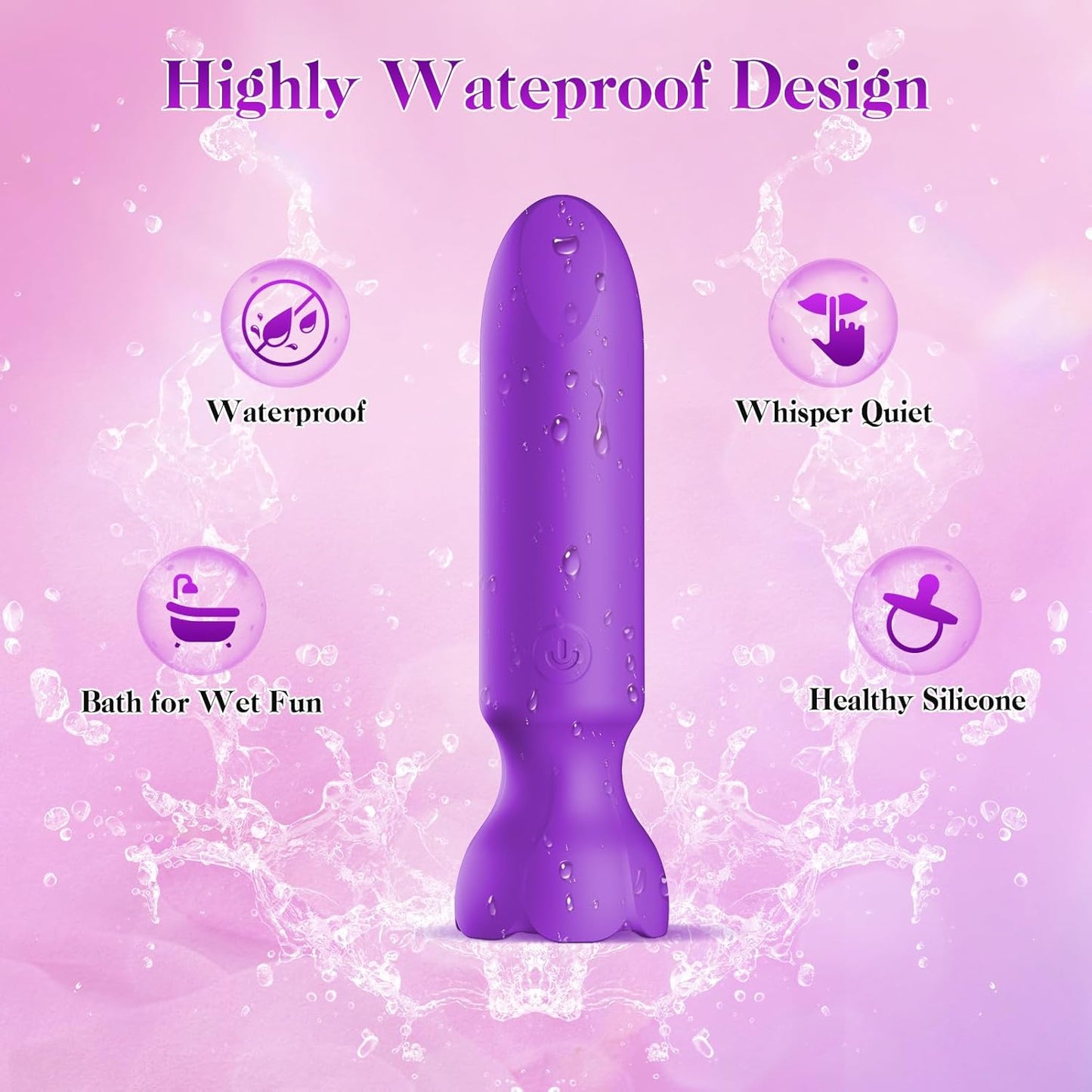 VibeLink App Control Bullet Vibrator 9 Modes Waterproof Quiet - SinfulX - Personal Care > Sexual Wellness > Bullet Vibrator