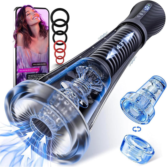 ClearPulse AI Male Masturbator Transparent Pump Trainer - SinfulX - Personal Care > Sexual Wellness > Male Suction Vibrator