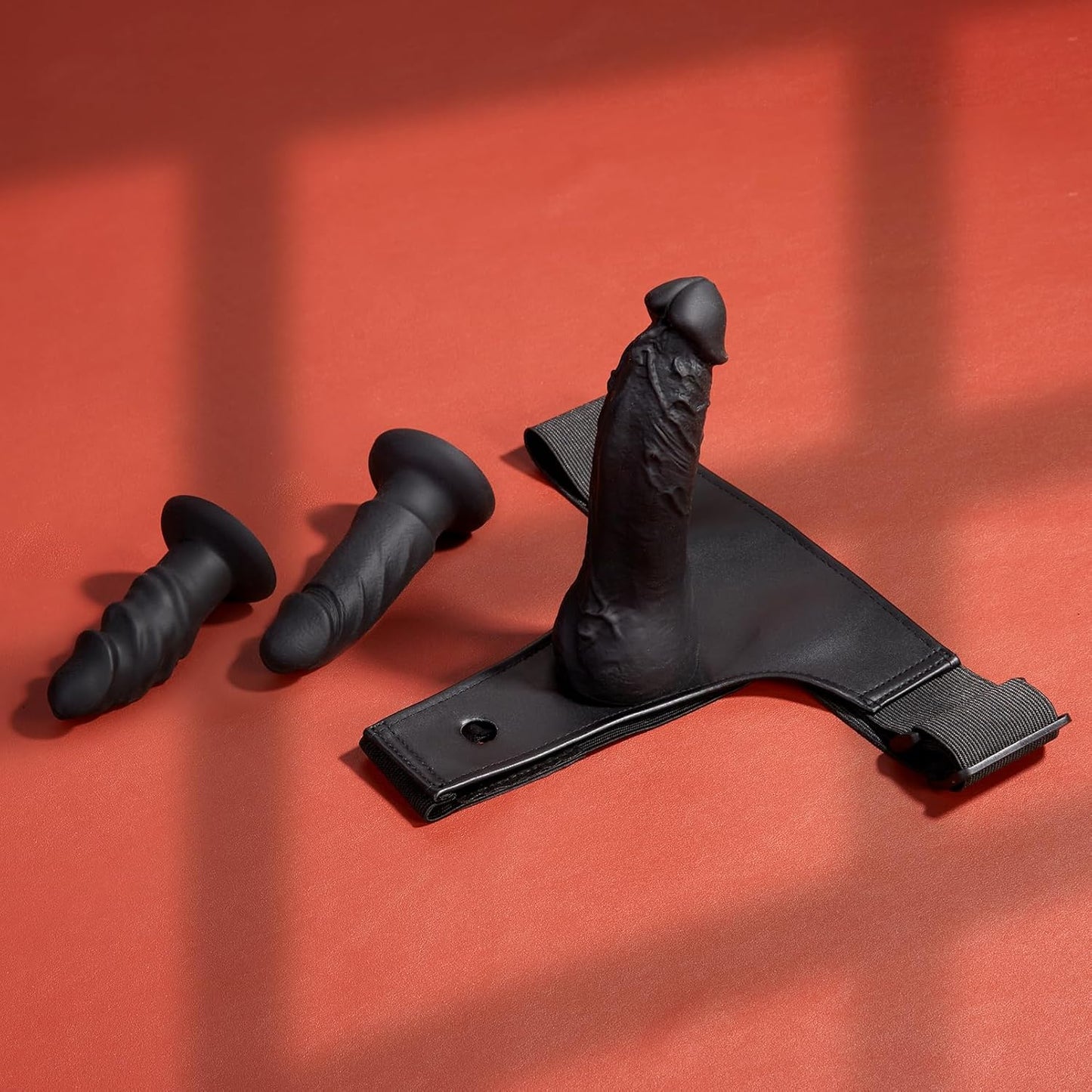 Strap - On Dildo Couple Sex Toys - Strap on 3 Removable Realistic Silicone Dildos Wearable Dildo Adjustable Pants G - Spot Stimulator Strapon Harness for Women, Lesbian & Couples Sex Toys, Black - SinfulX - 