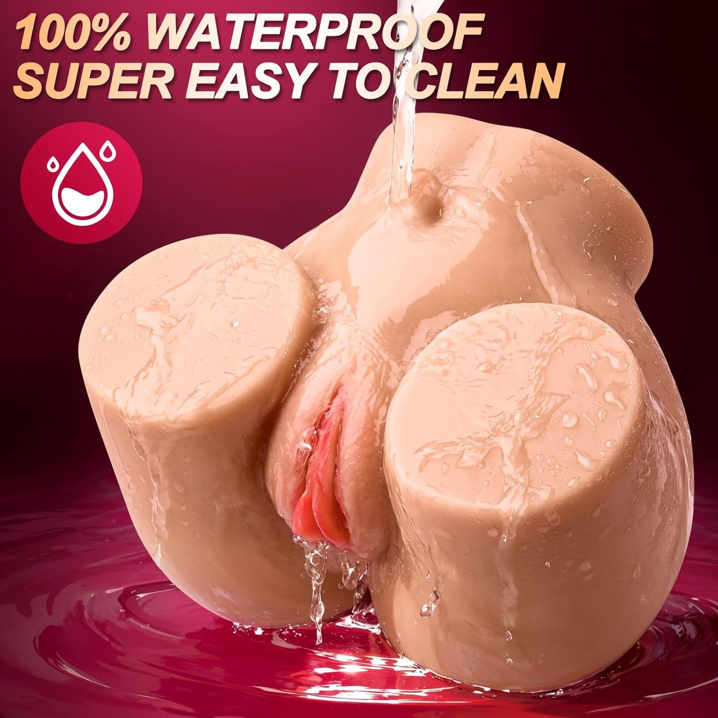 Sex Doll Pocket Pussy Adult Sex Toys for Men, 5.9LB Male Masturbator Realistic Sex Dolls Pocket Pussies Stroker Ault Toys, Lifelike Soft Butt Ass Torso with Vagina Anal Channel for Male Pleasure - SinfulX - 