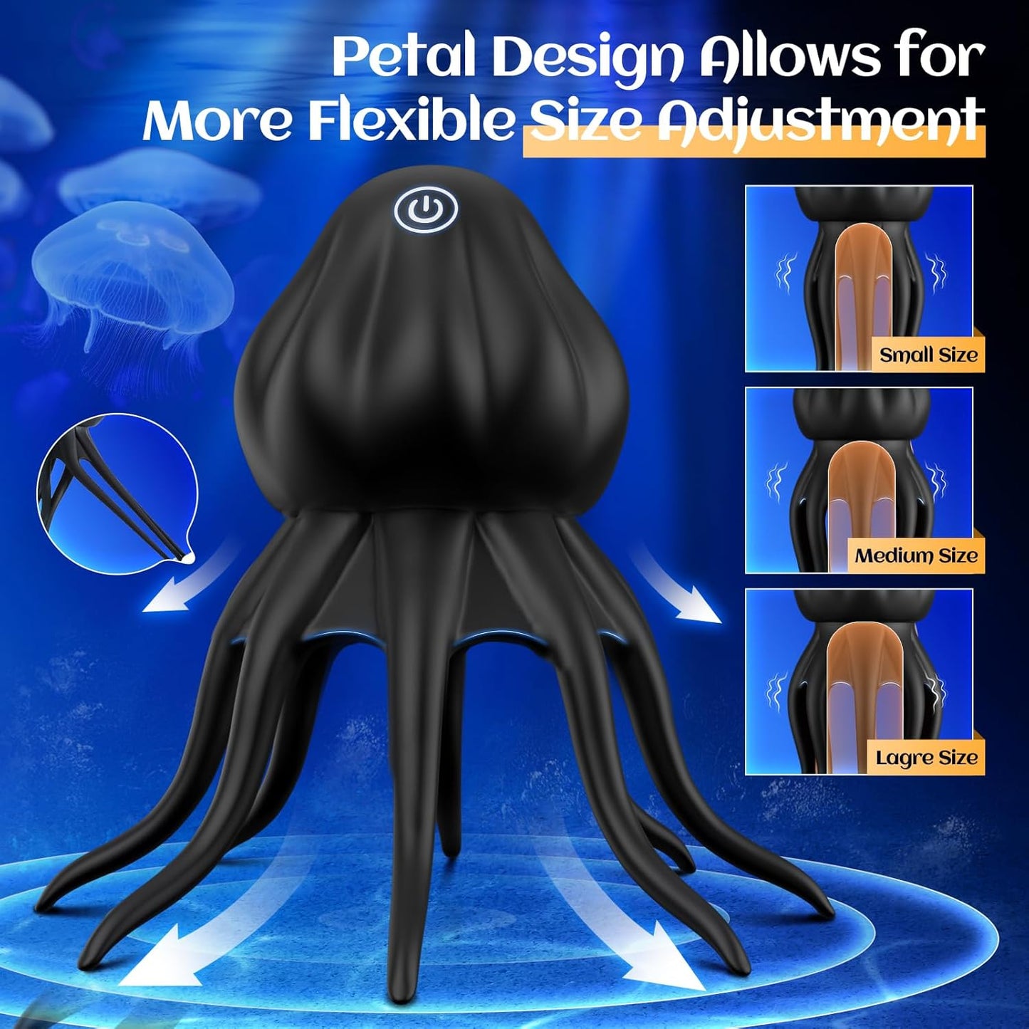Sex Toys for Men Penis Vibrator - Upgraded Larger Male Masturbator Sex Toy with 10 Powerful Vibrating Modes for Penis Clit Nipple Stimulation, 8 - Tentacle Full Wrapping Adult Mens Sex Toys - SinfulX - 