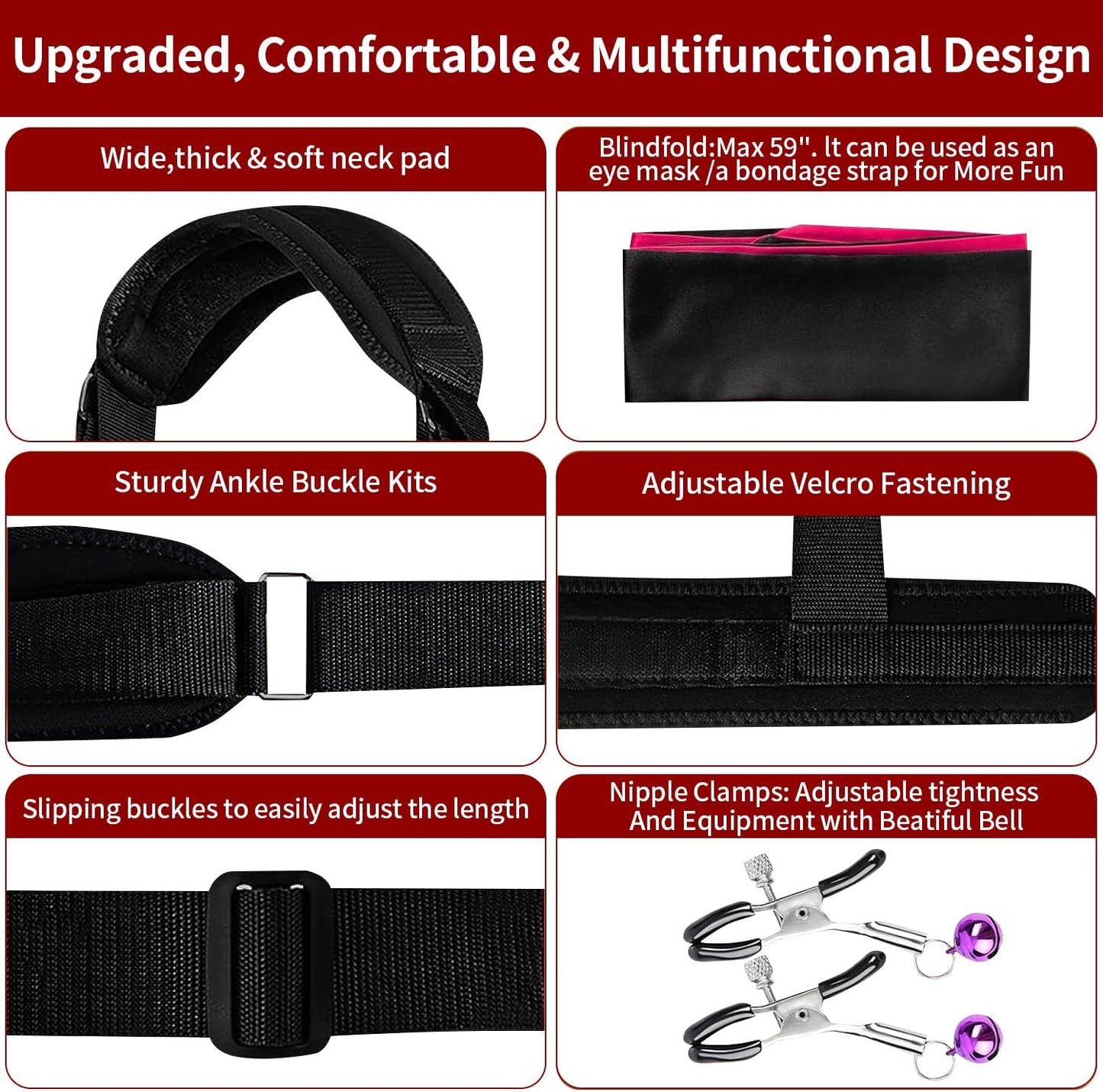 OpenForm Adjustable Sex Sling BDSM Kit Cuffs - SinfulX - Personal Care > Sexual Wellness > Sex Sling