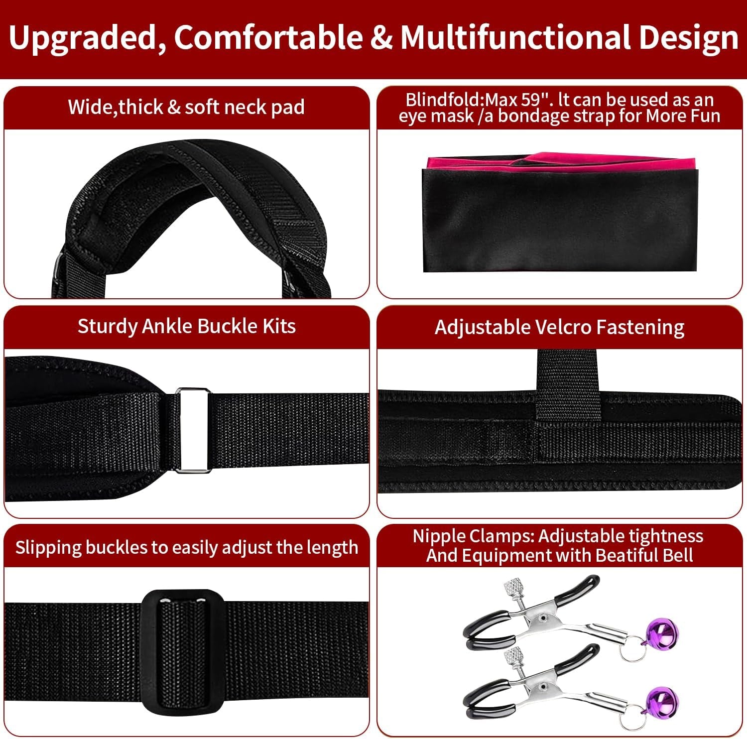 OpenForm Adjustable Sex Sling BDSM Kit Cuffs - SinfulX - Personal Care > Sexual Wellness > Sex Sling