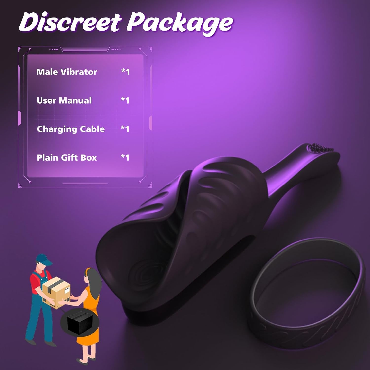 Tapping Vibrating Male Masturbator with Bend - To - Fit Testicle Vibrator, Hands Free Penis Vibrator Stroker Trainer with Cock Ring, Adult Sex Toys for Men, Mens Vibrating Blowjob Sex Machine Masturbation - SinfulX - 