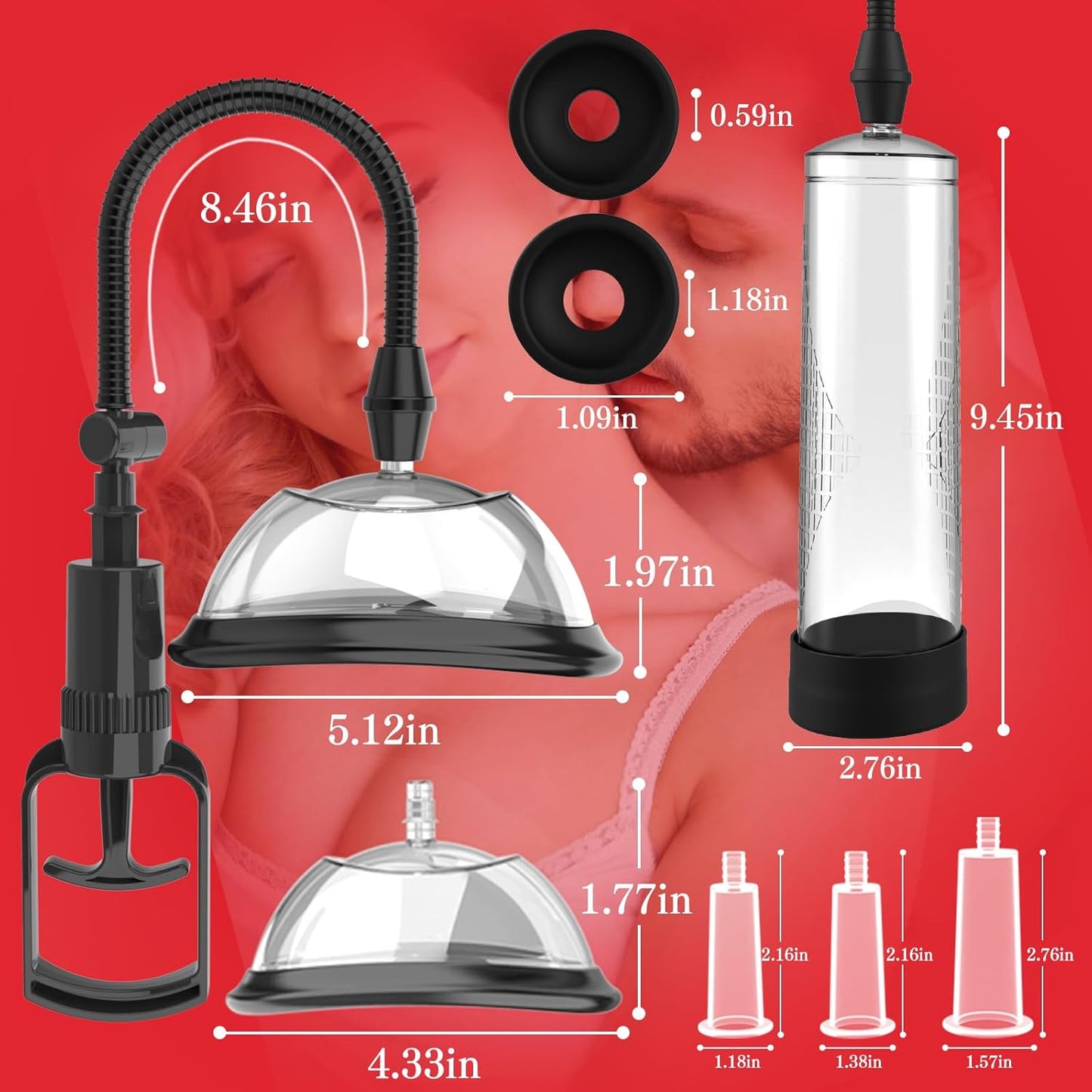 DualForce Penis & Pussy Vacuum Pump Set - SinfulX - Personal Care > Sexual Wellness > Pussy Pump
