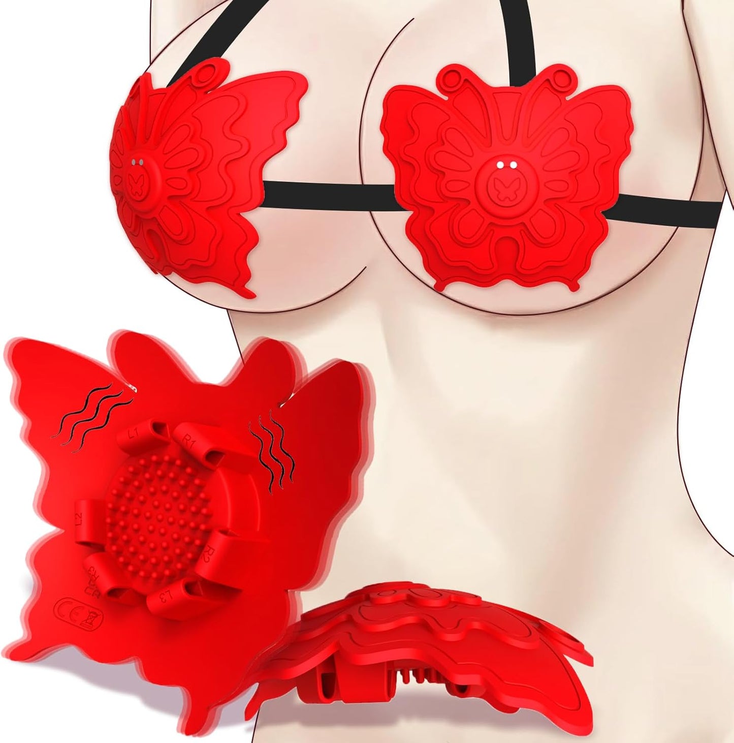 VelvetStrap Strap - On Nipple Vibrator 10 Modes Waterproof - SinfulX - Personal Care > Sexual Wellness > Nipple Stimulator