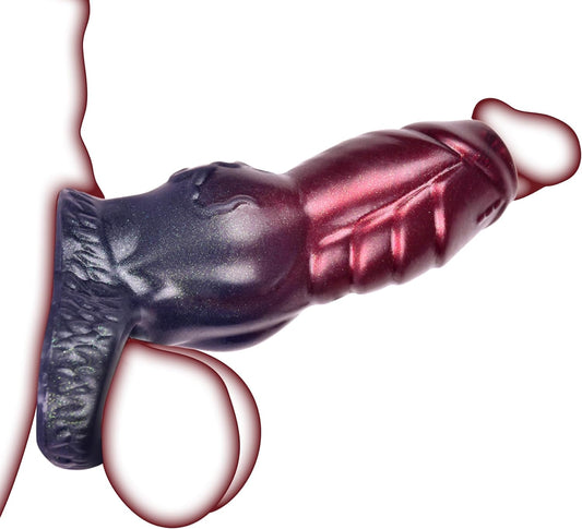 Knot Penis Sleeve Cock Sleeve, Cock Ring Penis Extender Ultra - Soft Penis Enlarger for Couples, Delay Ejaculation Stronger Erection Enhancement, Silicone Penis Rings for Testicles G Spot Stimulation - SinfulX - 