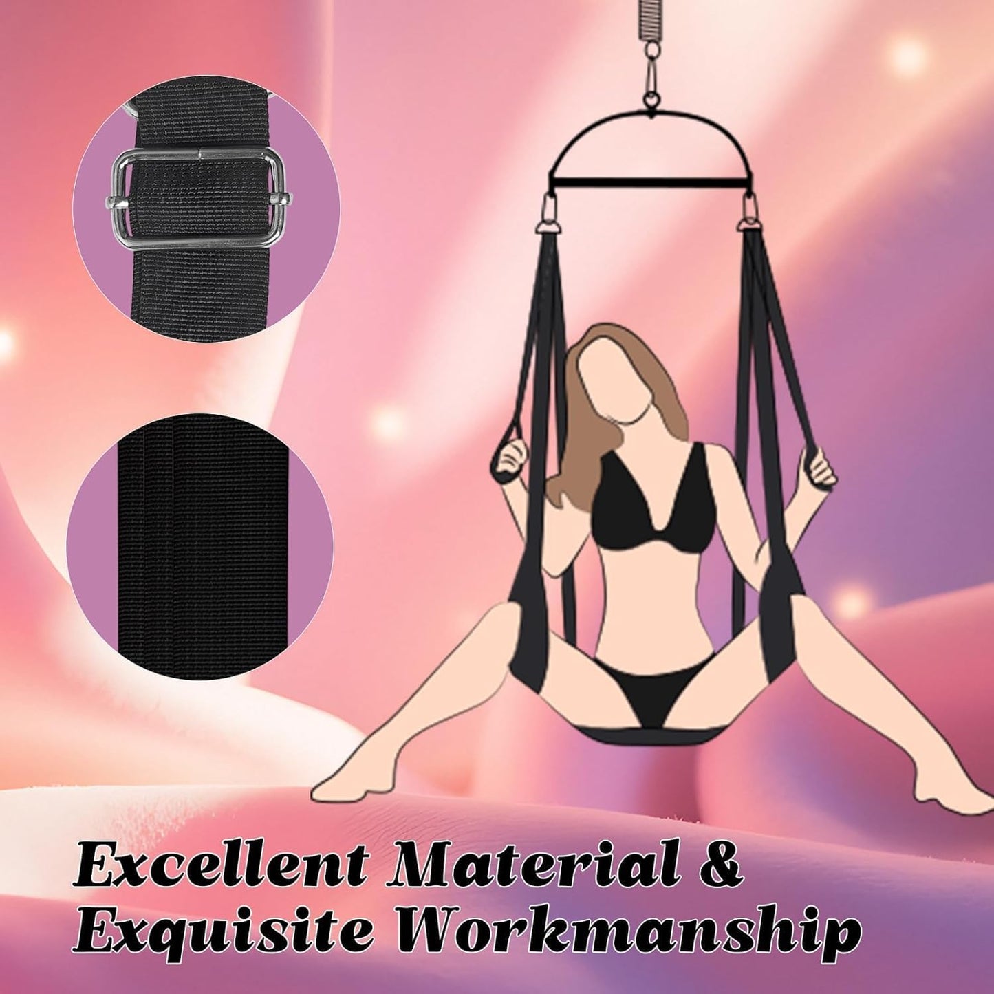 VortexLift Premium 360° Adjustable Sex Swing 800lb - SinfulX - 