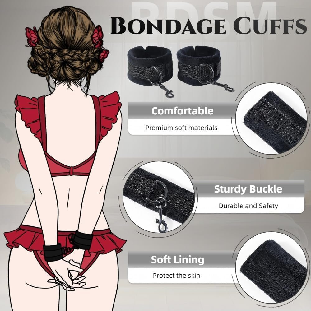 CoreBond Foam Positioning Wedge Pillow with Handcuffs Set - SinfulX - Personal Care > Sexual Wellness > Sex Pillow