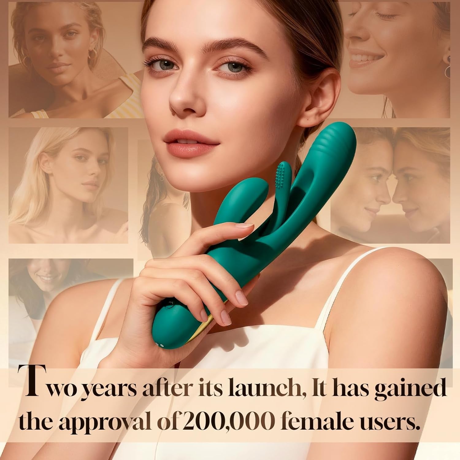 Vibrator Dildo Rabbit Sex Toys - G Spot Vibrator Massager for Women Clitoral Nipple Stimulation, 3 in 1 Sex Toys with 14 Vibration & 7 Tongue Licking Flapping, Adult Product Aurieel (Green) - SinfulX - 