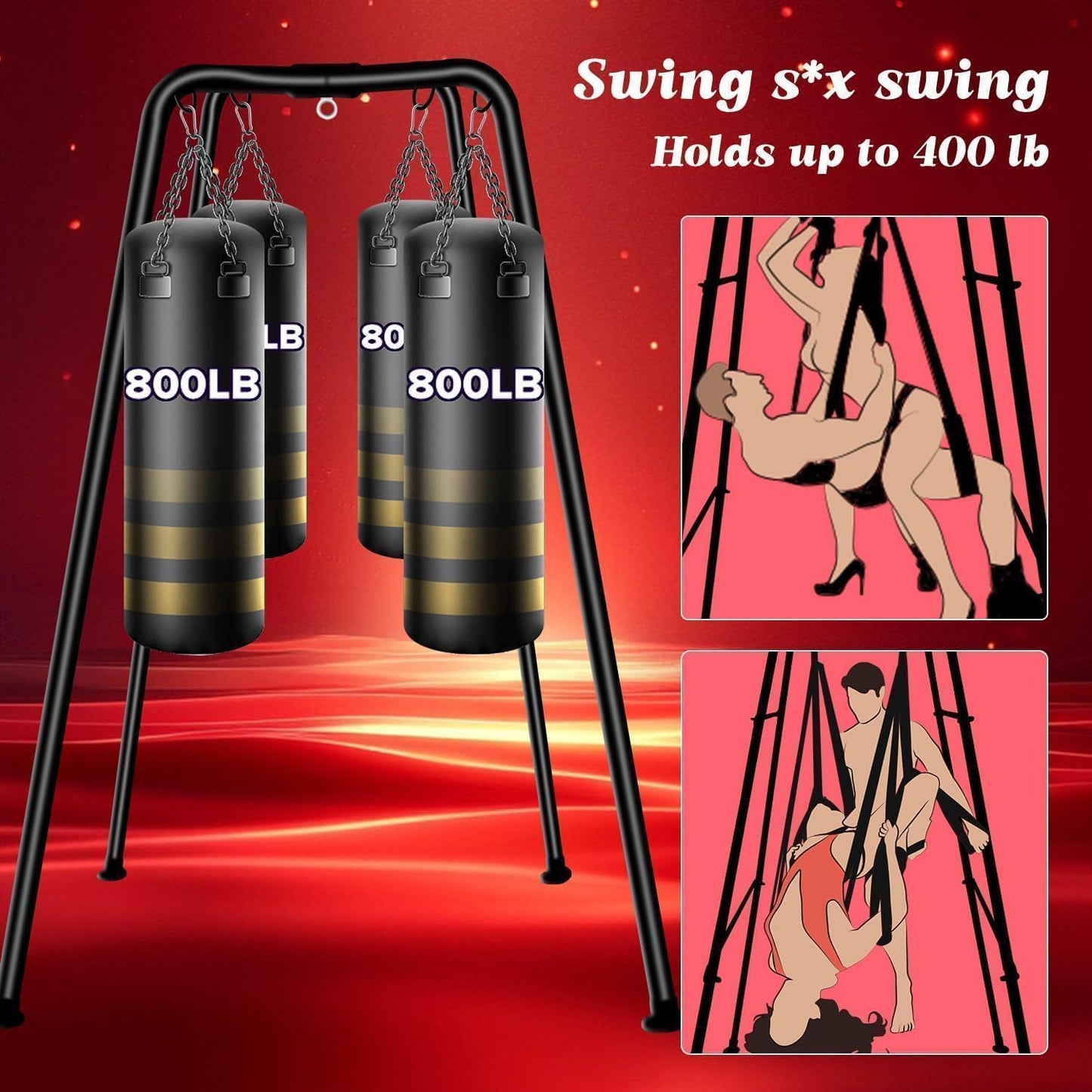 TitanFrame Freestanding Sex Swing Frame 800lb Adjustable - SinfulX - 