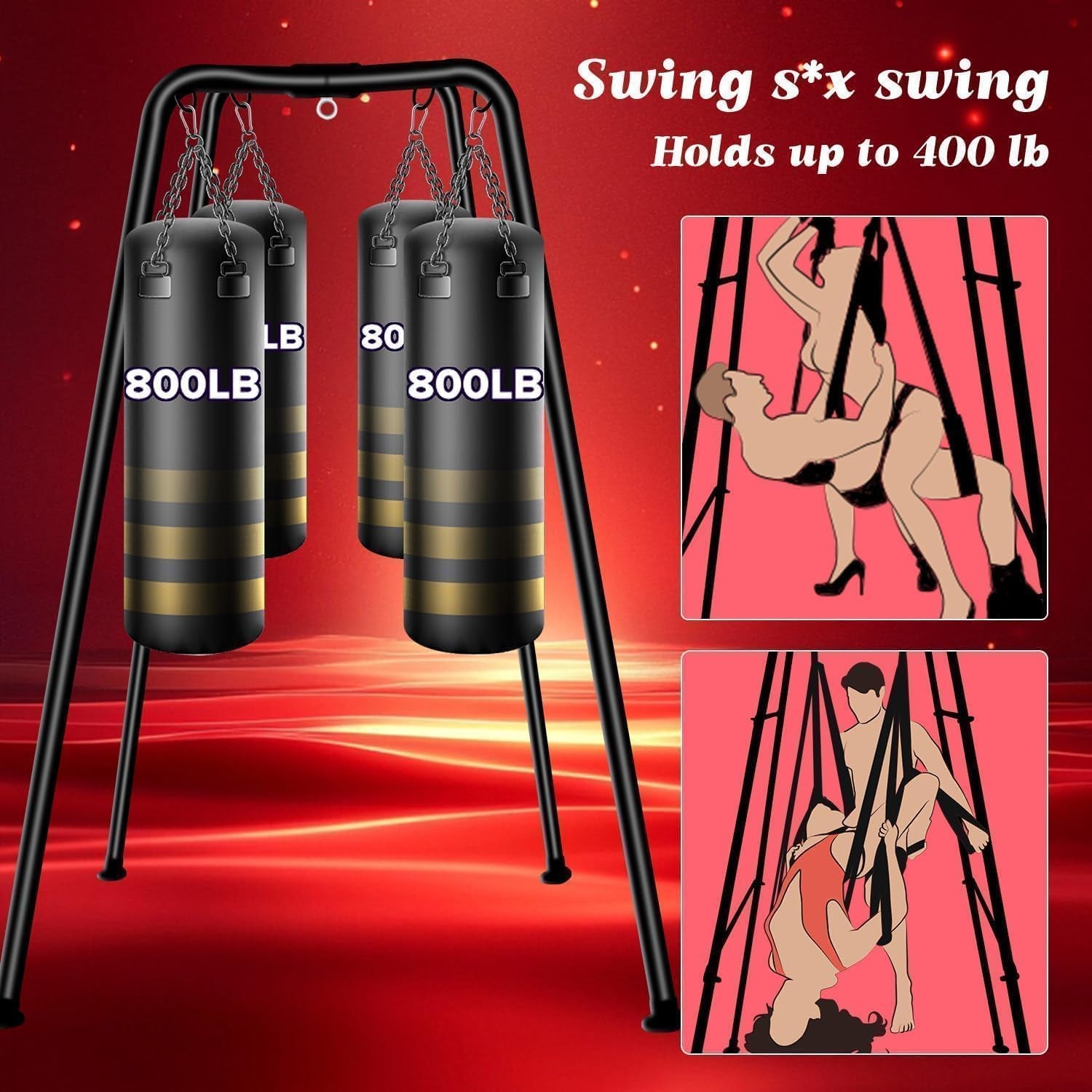 TitanFrame Freestanding Sex Swing Frame 800lb Adjustable - SinfulX - 