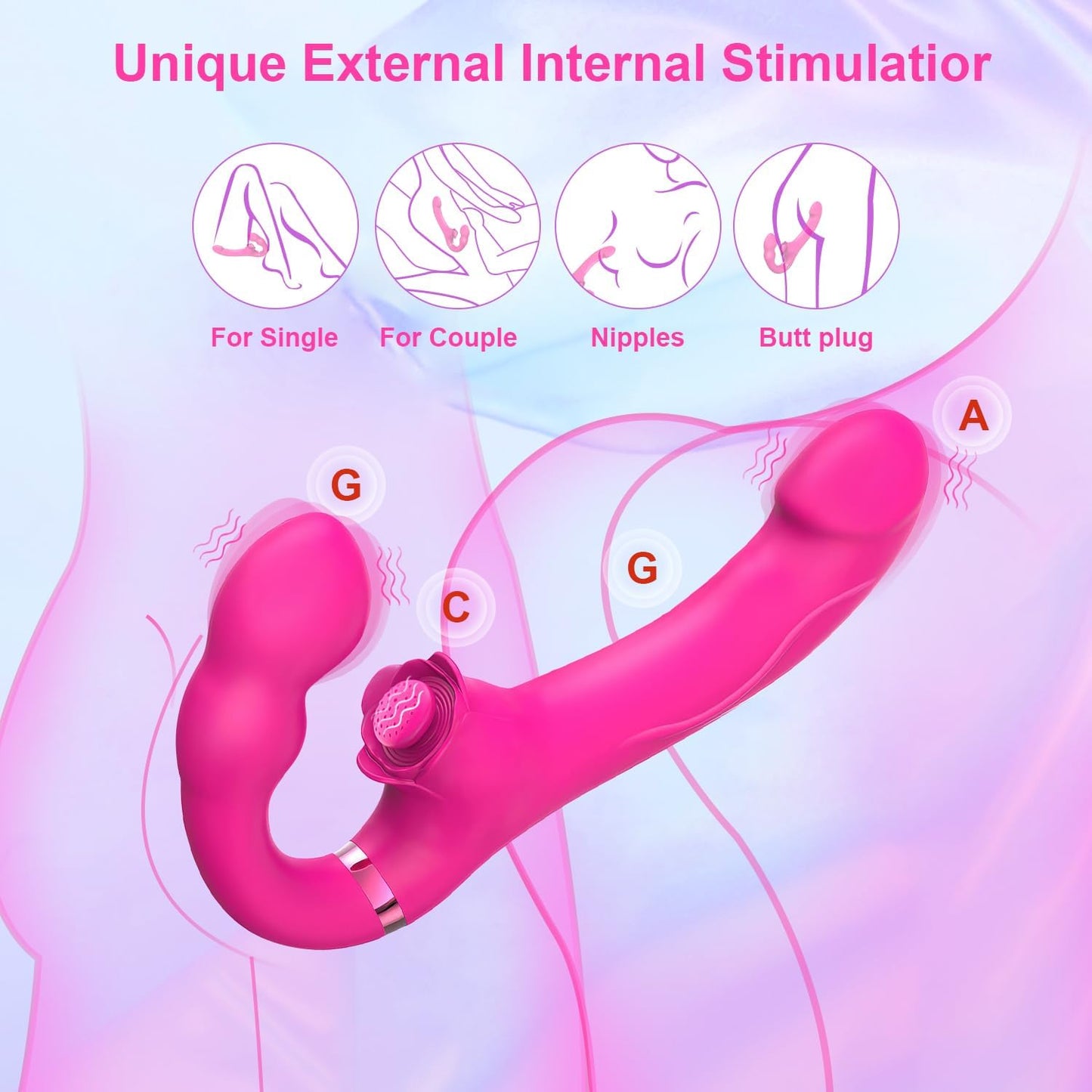 TapWave Strapless Strap On Flapping Vibrator - SinfulX - Personal Care > Sexual Wellness > Strapless Strap - On