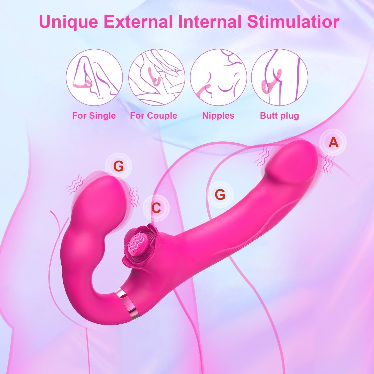 TapWave Strapless Strap On Flapping Vibrator - SinfulX - Personal Care > Sexual Wellness > Strapless Strap - On