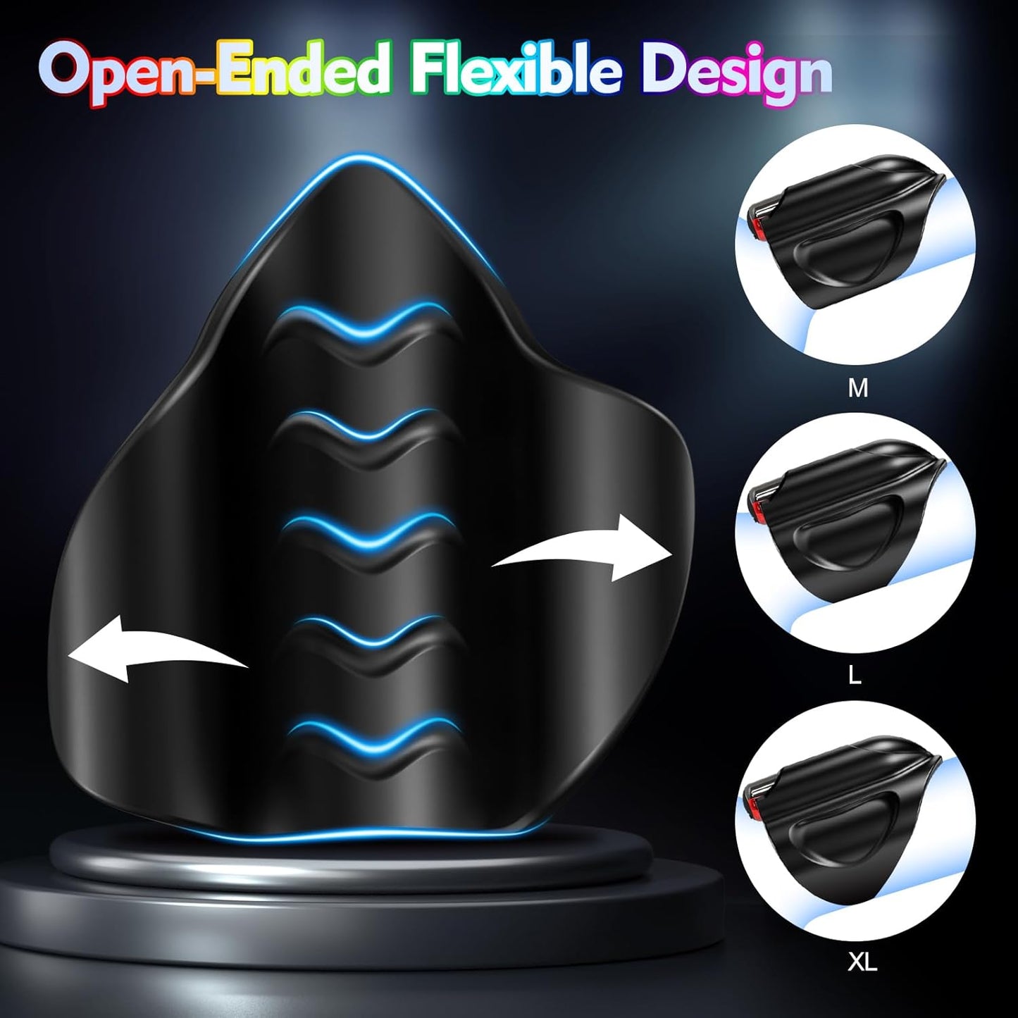 Male Sex Toy Penis Vibrator - Male Masturbator Adult Toys Penis Trainer with 9 Vibrations for Penis Training Wrap, Open-Ended Mens Vibrator with Detachable Bullet, Adult Sex Toys Games for Men Couple