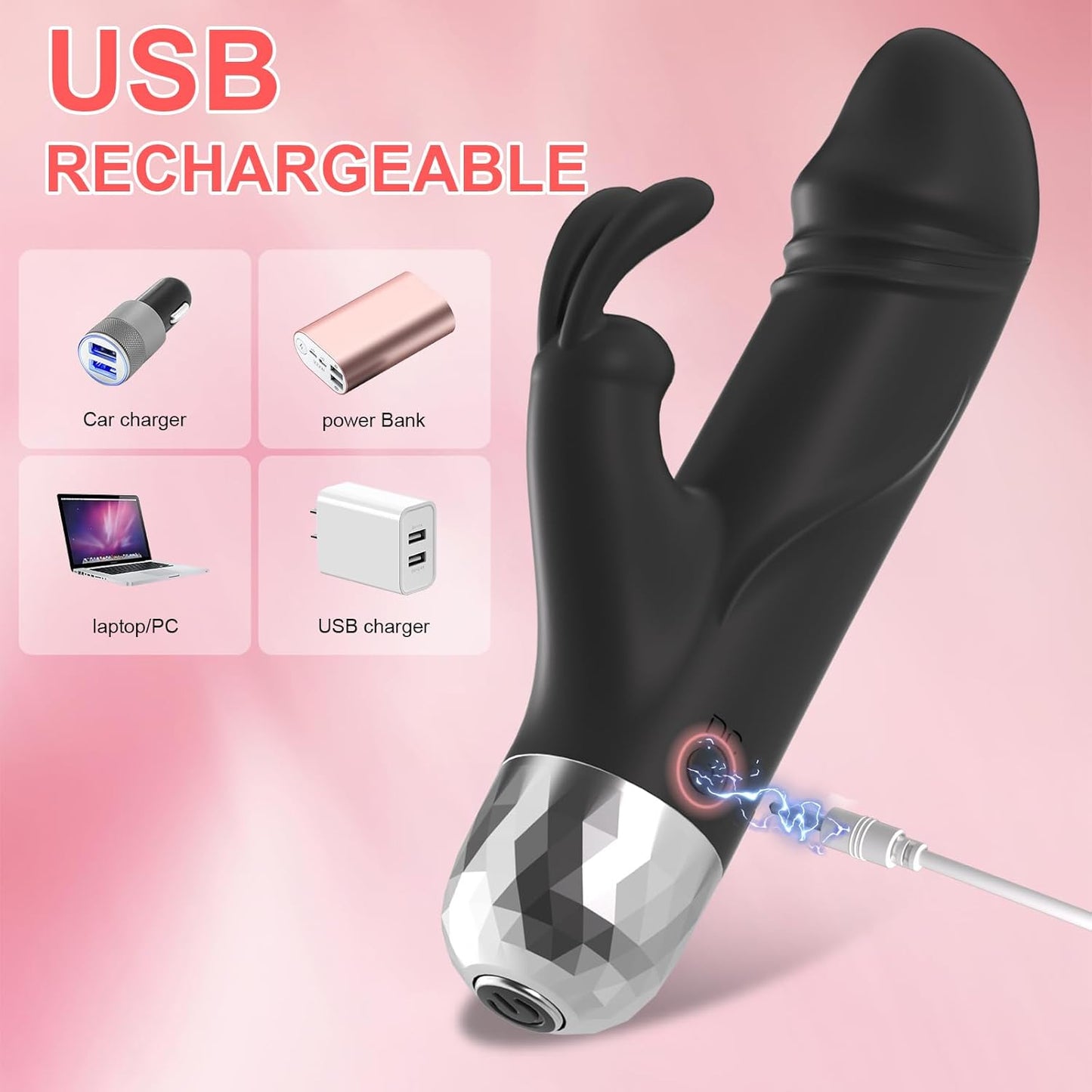 Bullet Vibrator for Women，Mini Rabbit Vibrator Clitoral G Spot Sex Stimulation with 10 Powerful Vibrating Modes, Rechargeable Mini Vibrator Female Sex Toys Vibrators for Couple Adult Toys & Games - SinfulX - 