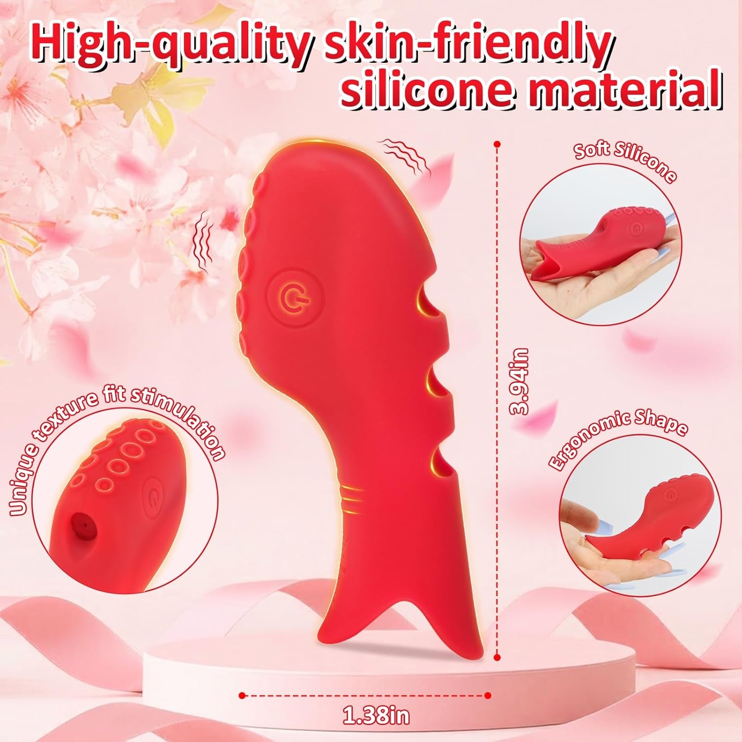 Finger Vibrator Sex Toys for Women- Quiet Pocket Vibrator with 10 Vibrations,G-Spot Clitoral Nipple Stimulator,Sexual Pleasure Tools for Female Mini Finger Vibrator Adult Toy,Solo Couples Play