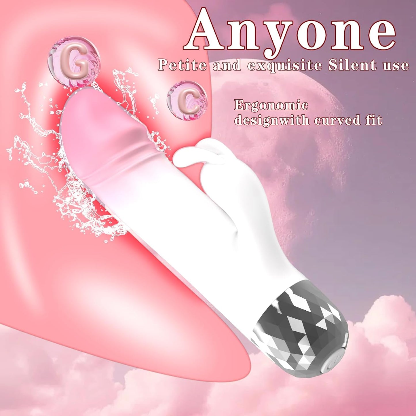 Mini G Spot Vibrator Dildo Sex Toys - Realistic Mini Bullet Vibrators with 9 Powerful Vibrations, Adult Female Sex Toy for G Spot Clitoral Nipple Clitoral Stimulation for Women - SinfulX - 
