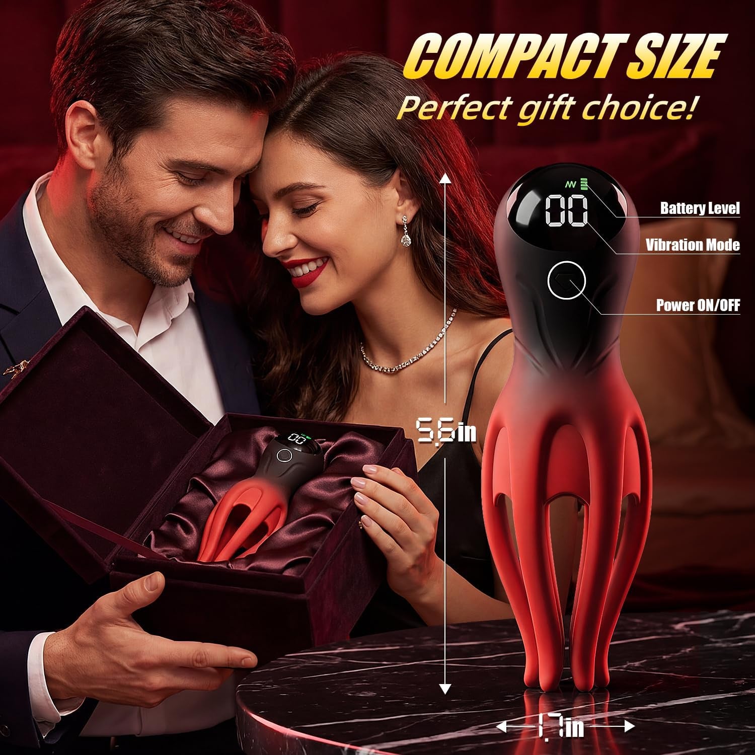 Male Vibrators Sex Toys for Men - LED Display Male Masturbator Couples Adult Sex Toy with 360° Fully Wrapped Octopus Tentacles & 12 Vibrations, Mens Penis Vibrator Trainer Stroker Prolong Endurance - SinfulX - 
