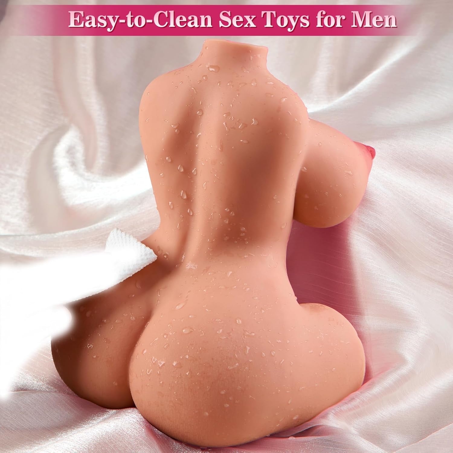 Sex Doll Male Masturbator Sex Toys for Men - Pocket Pussy 3 in 1 Torso Sex Dolls Adult Toys, Masturbator Doll with 3D Textured Vagina Anal Channel Soft Boobs Adult Toy for Men Male Pleasure Toy 8 LB - SinfulX - 
