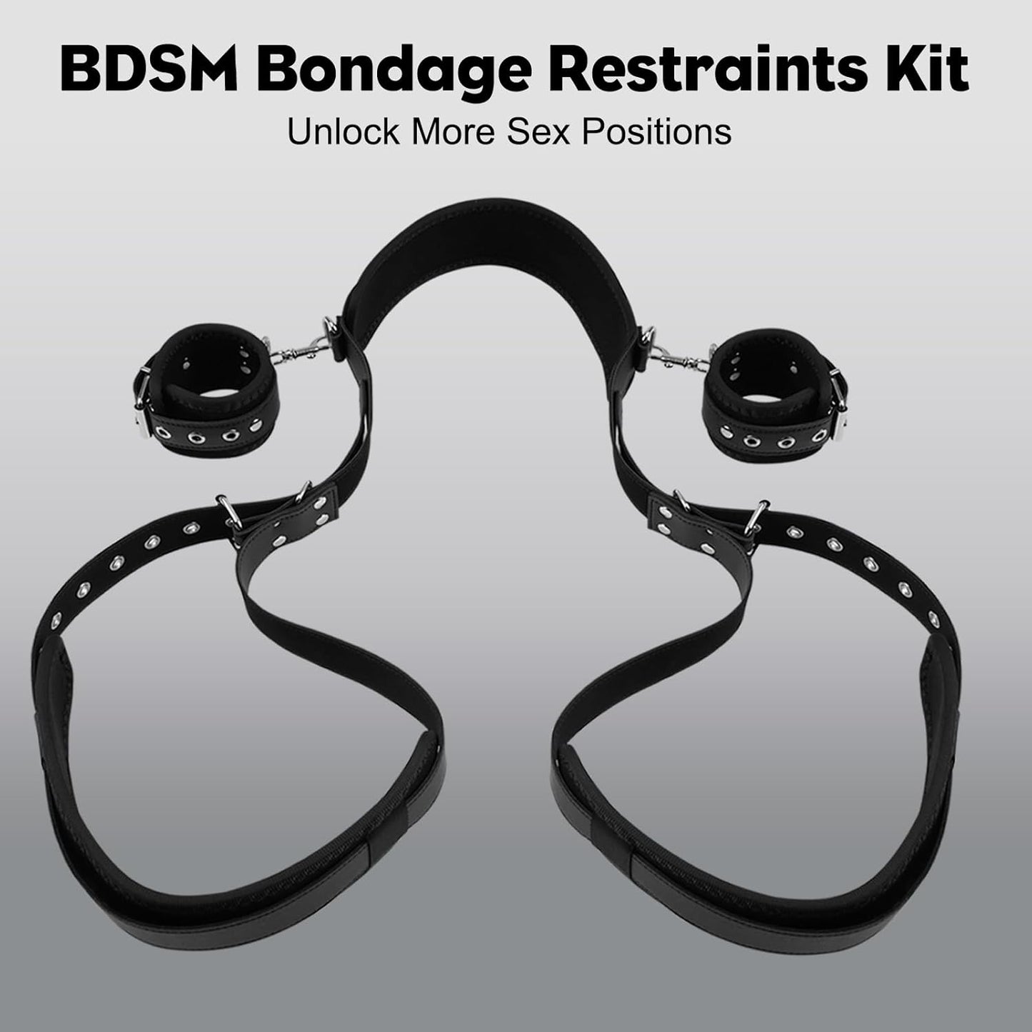 GripLink Neck to Thigh Sling Strap BDSM Kit - SinfulX - Personal Care > Sexual Wellness > Sex Sling