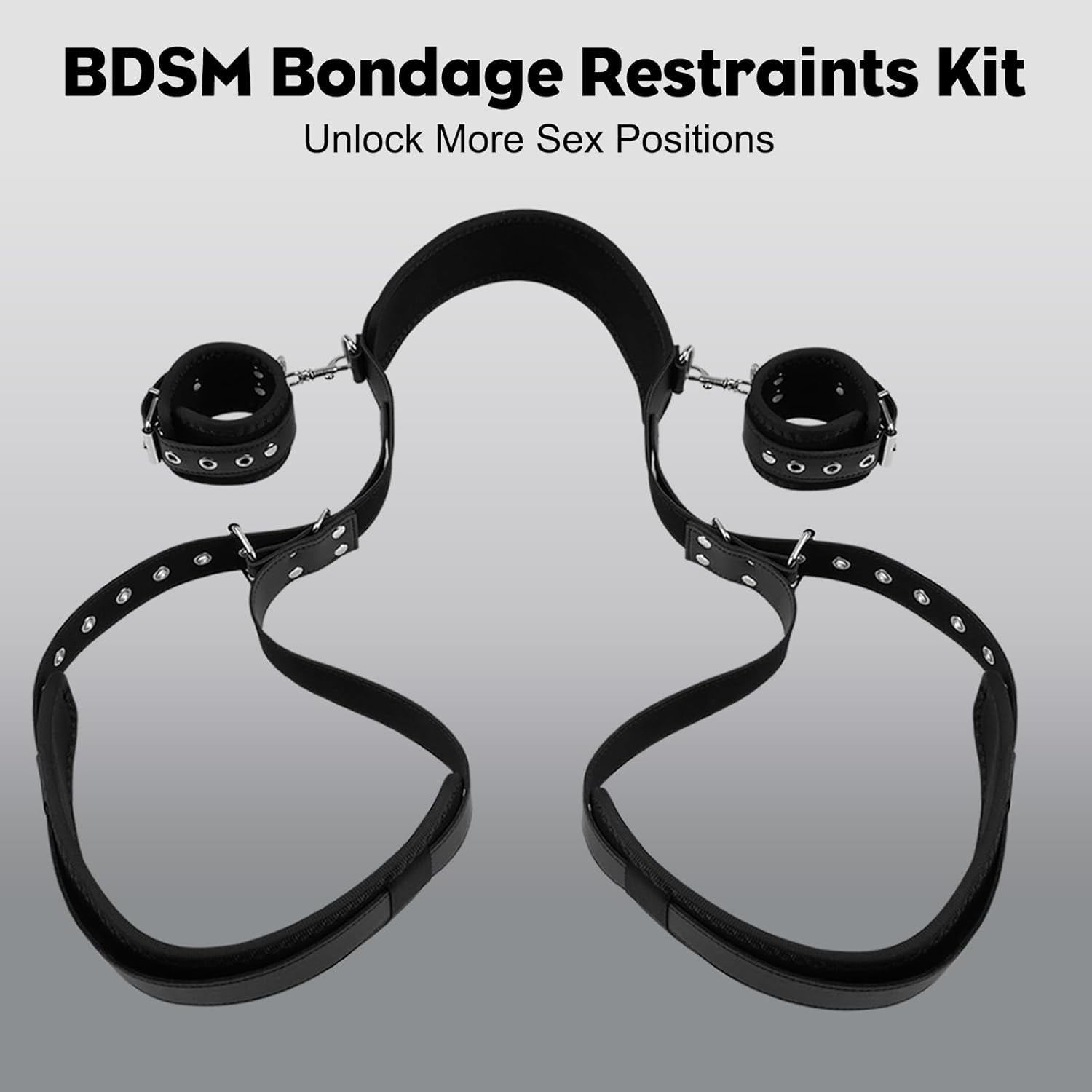 GripLink Neck to Thigh Sling Strap BDSM Kit - SinfulX - Personal Care > Sexual Wellness > Sex Sling