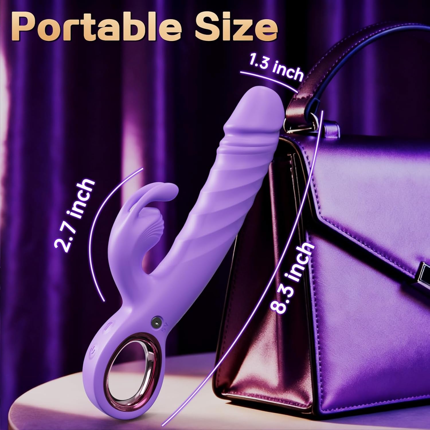 Thrusting Dildo Women Sex Toy - App Control Vibrator for Women with 9 Thrusting and 9 Vibrating Modes, G Spot Clitoral Rabbit Vibrators Adult Toys for Womens Couples (Purple) - SinfulX - 