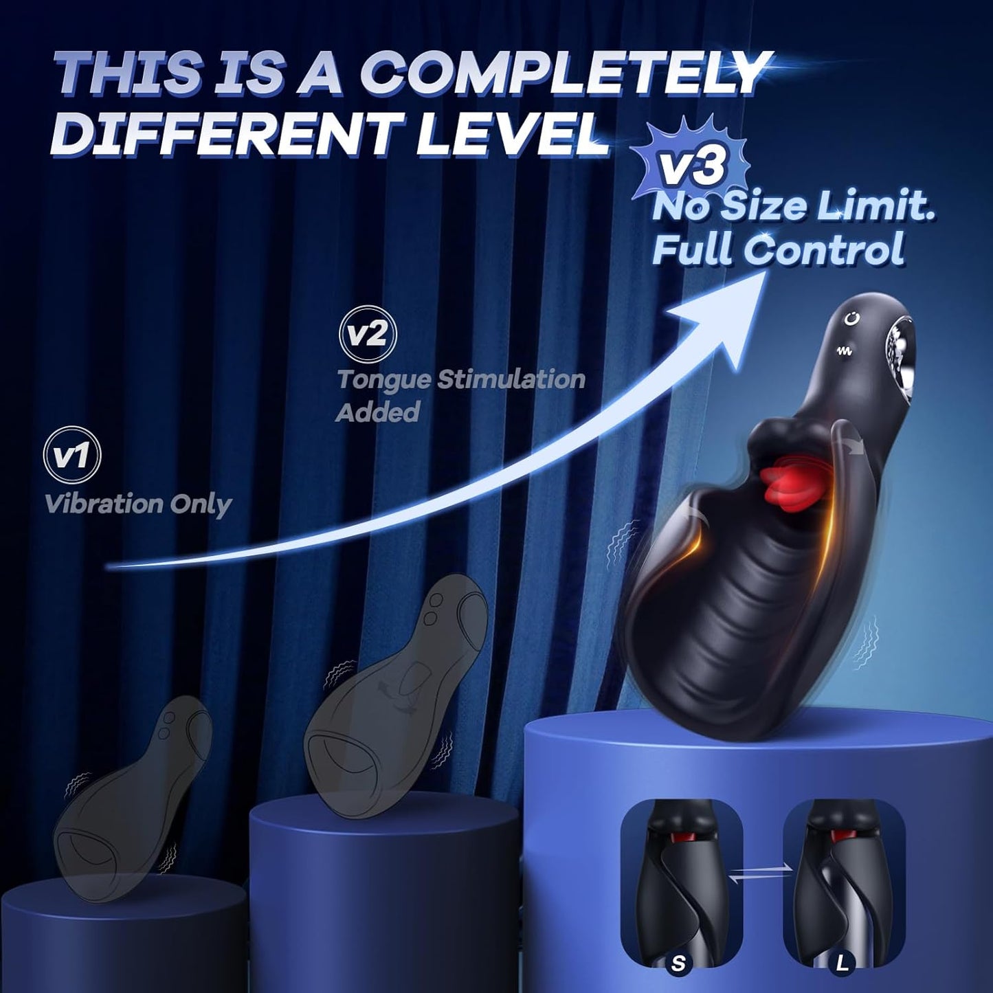 Male Sex Toys for Men Tongue Vibrator -  Male Masturbator AI Smart APP Control Pocket Pussy Stroker with 10 Licking & Vibrating Modes Penis Vibrator, Adult Male Sex Toys Lubricant Oils Massage