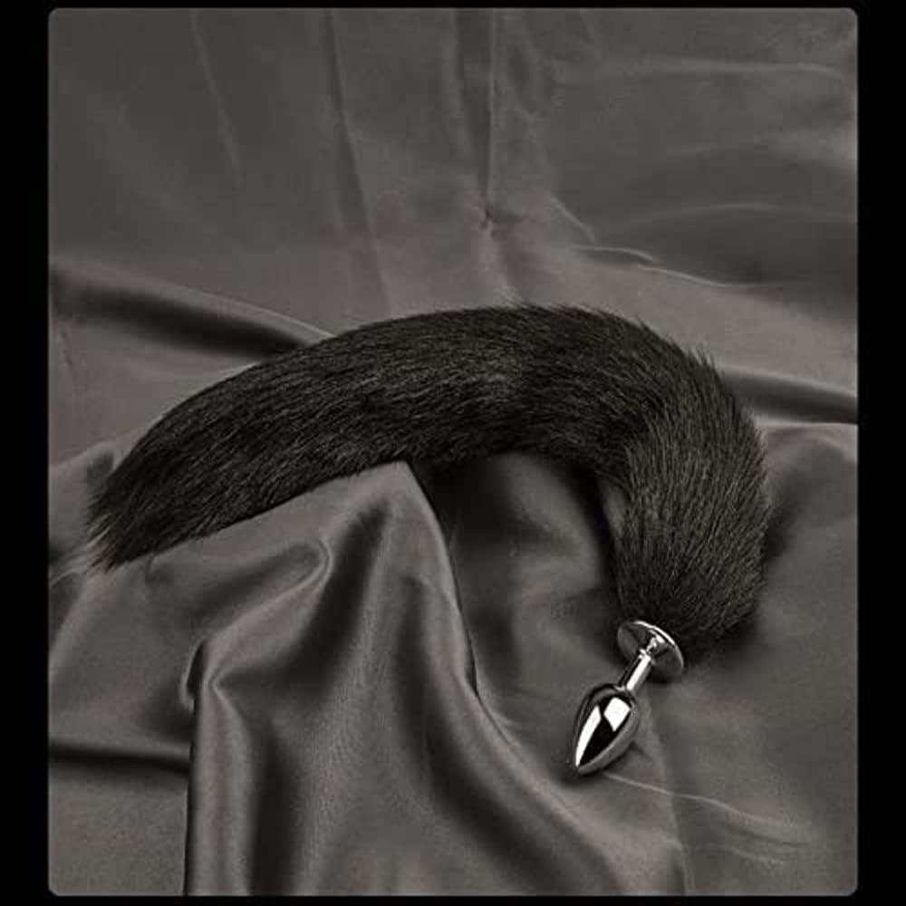 OnyxTail Small Steel Tail Butt Plug Black - SinfulX - 