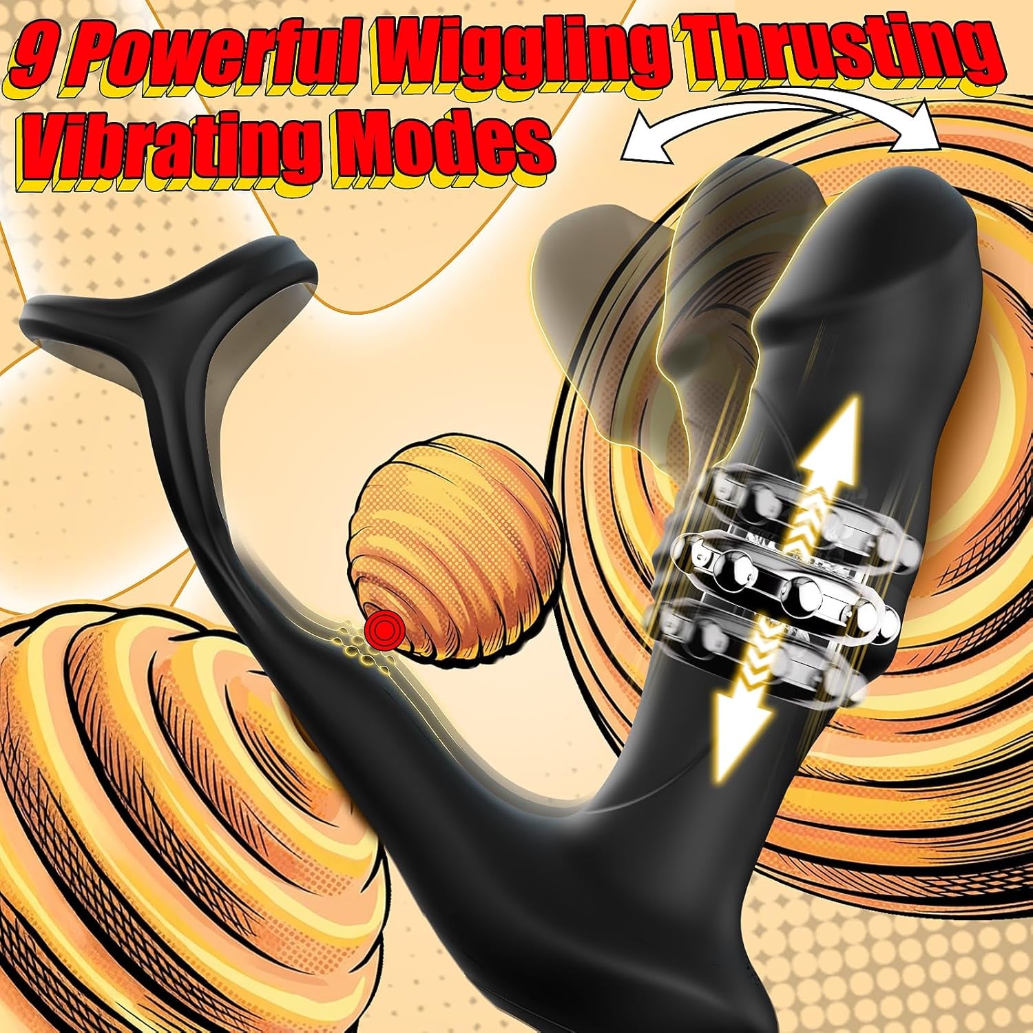 TriCoreX App Prostate Massager Cock Ring 9 Modes Waterproof - SinfulX - Personal Care > Sexual Wellness > Prostate Massager Cock Ring