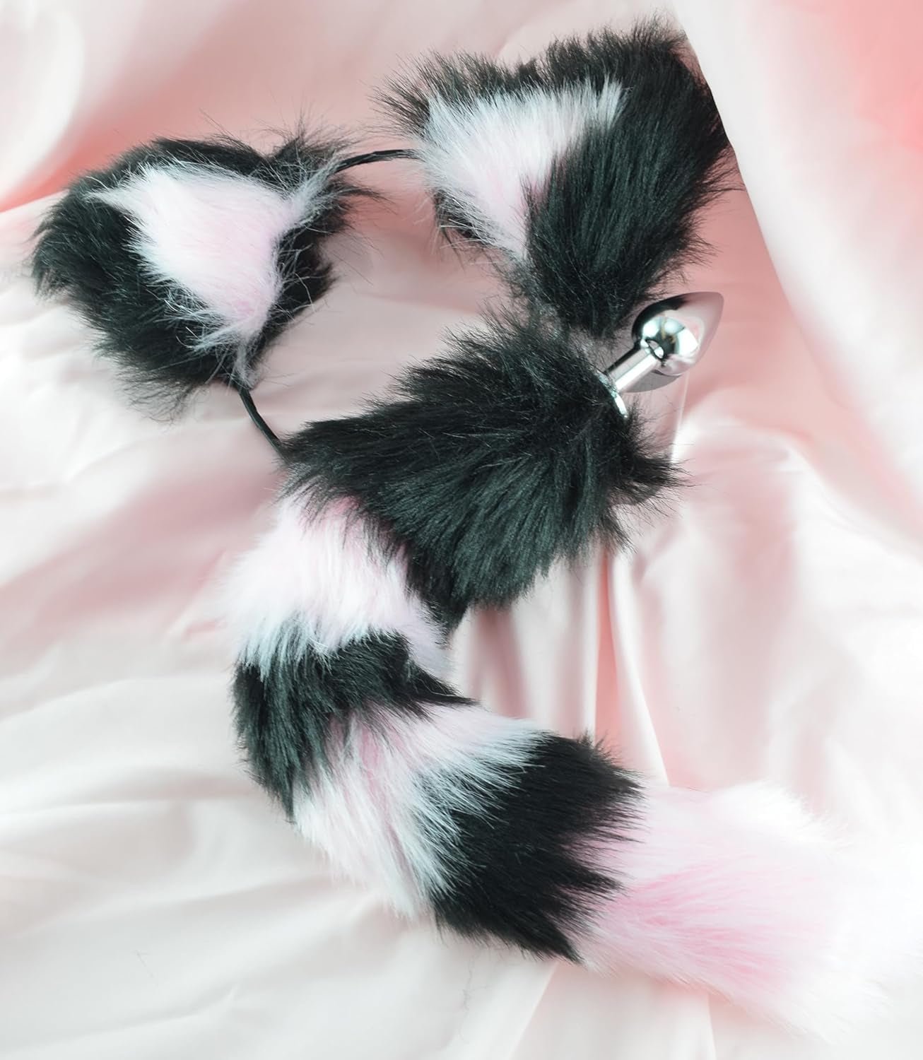 KittyKink Fox Tail Anal Plug Cosplay Set Ears Choker - SinfulX - 