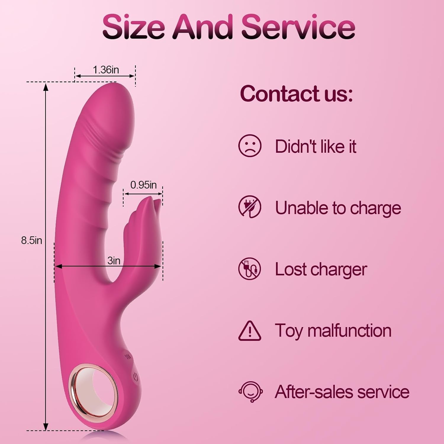 Vibrator Sex Toys Thrusting Dildo, Rabbit Vibrators Adult Toys with 3 Thrusting & 10 Vibrating Modes for G Spot Vagina Anal Sex Stimulation, Silicone Dildos Adult Sex Toy for Women & Couple - SinfulX - 