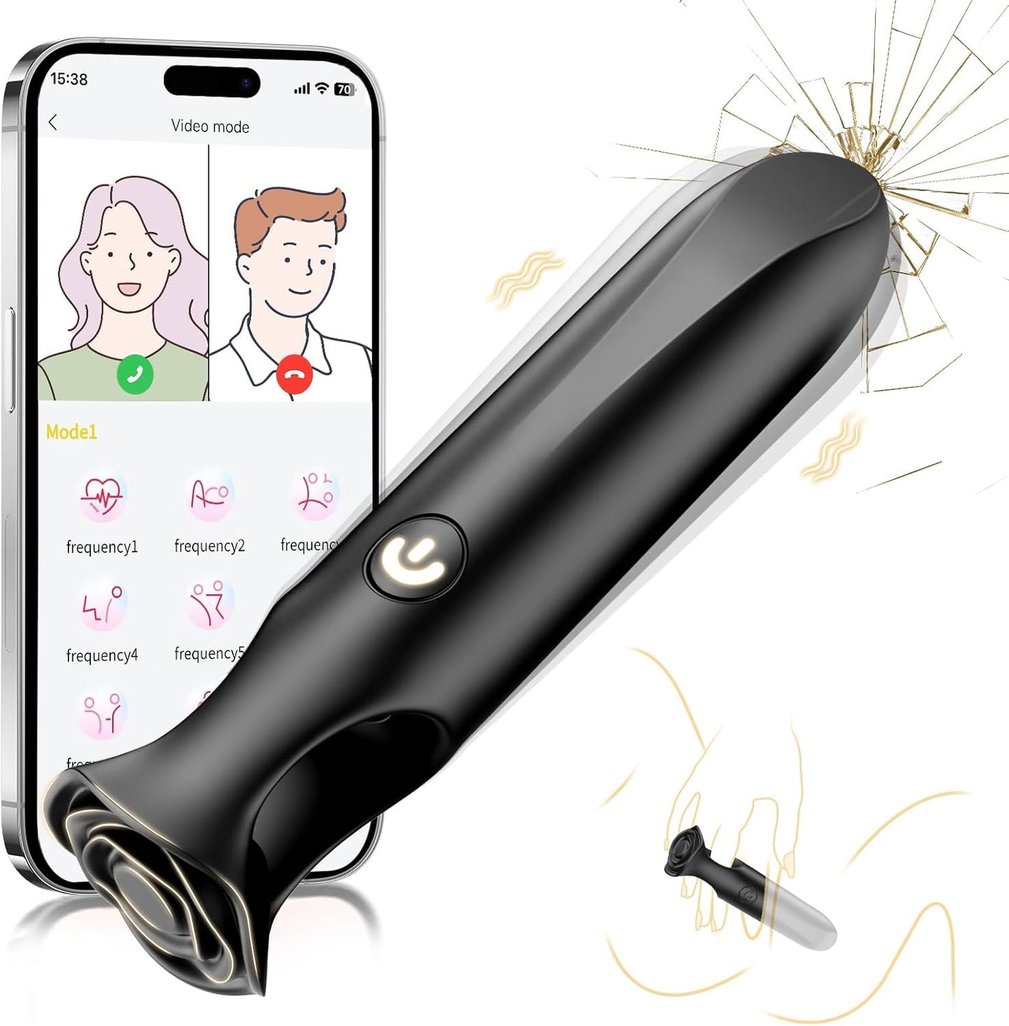 Bullet Vibrator Sex Toys - Lipstick Mini Vibrator with App Control, G Spot Finger Vibrators with 9 Modes, Portable Waterproof Adult Toys for Women, Silicone Adult Sex Toy for Couple Plays