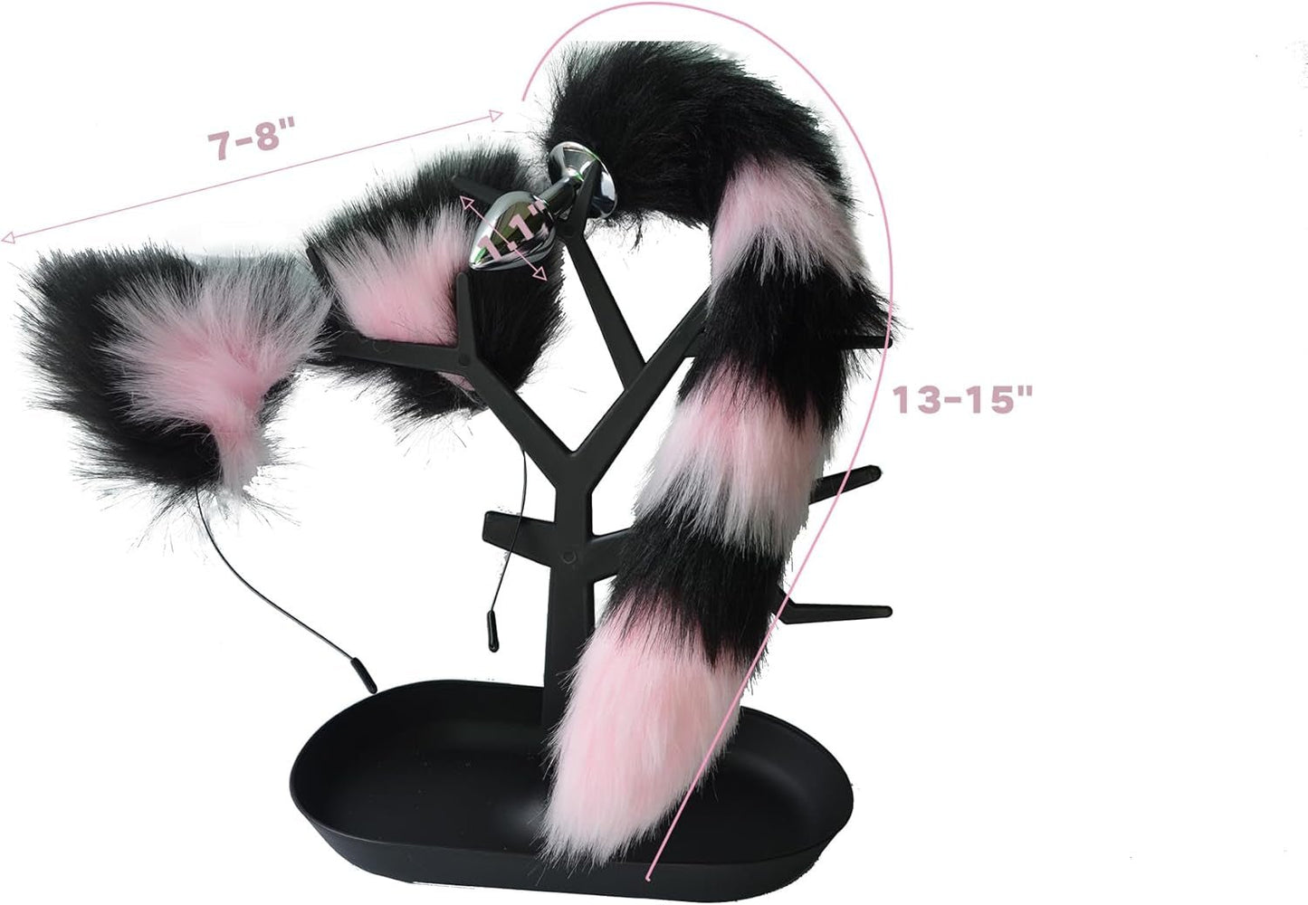 KittyKink Fox Tail Anal Plug Cosplay Set Ears Choker - SinfulX - 