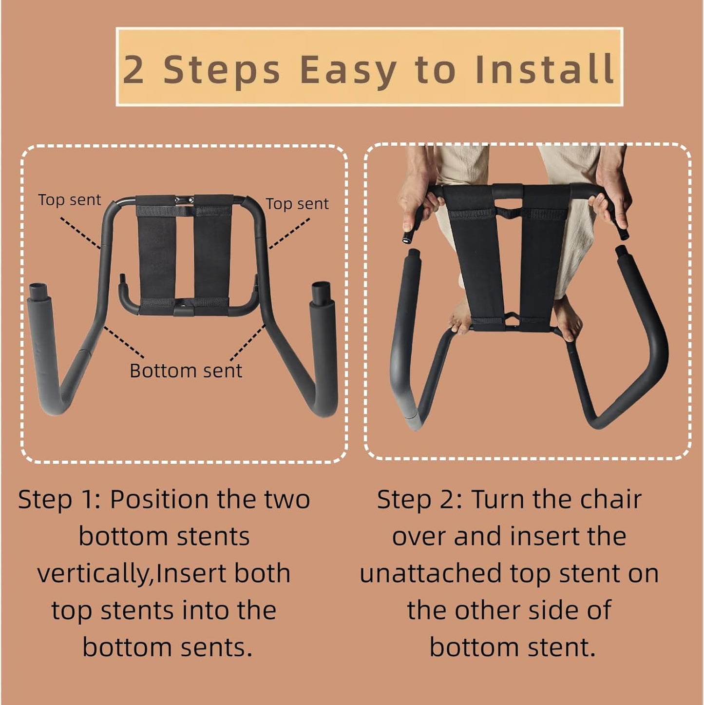 Sex Chair Multifunction Sex Position Enhancer Chair，Easy to Assemble，350 Lbs Weight Capacity, Portable & Adjustable Novelty Toy for Couples for Multiple Positions - SinfulX - 