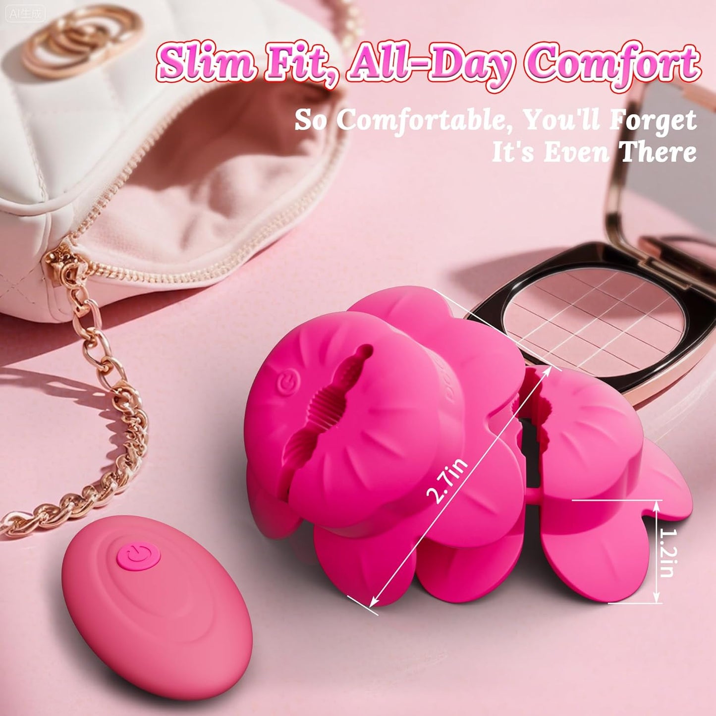 PetalWave Remote Nipple Vibrators 10 Modes – Discreet Wear - SinfulX - Personal Care > Sexual Wellness > Nipple Stimulator